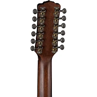 Luna Art Vintage Dreadnought Cutaway Acoustic-Electric 12-String Guitar Brown Burst