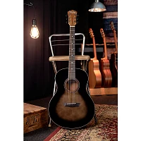 Washburn Bella Tono Novo S9 Studio Acoustic Guitar Transparent Charcoal Burst