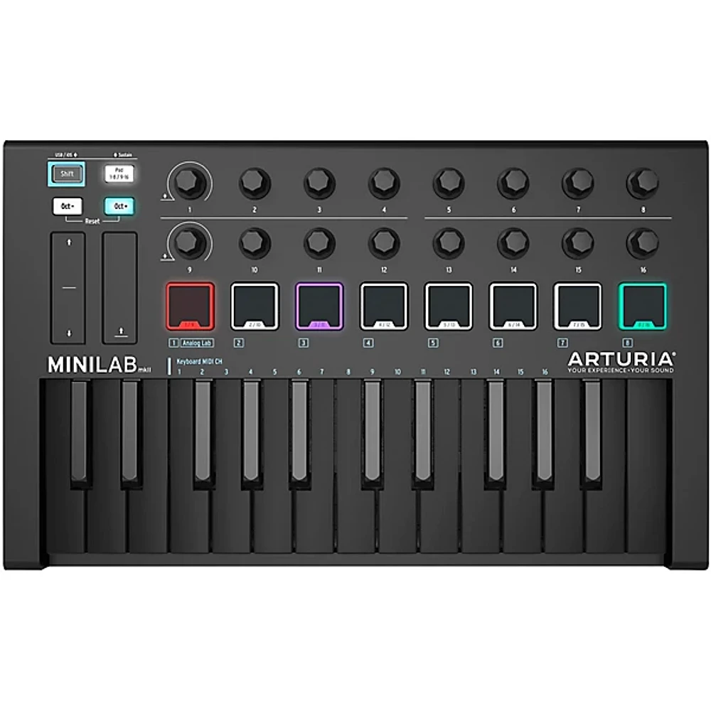 Arturia MiniLab MkII Mini Hybrid Keyboard Controller Deep Black