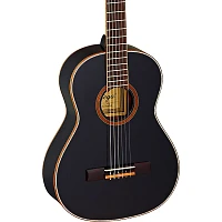 Ortega Family Series R221BK-3/4 3/4 Size Classical Guitar Gloss Black 0.75