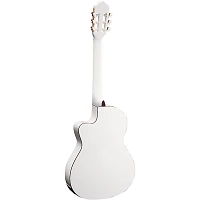 Ortega Family Series Pro RCE145WH Thinline Acoustic Electric Nylon Guitar White