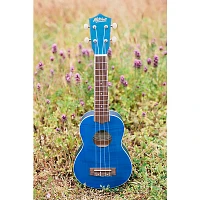 Mitchell MU45F Exotic Soprano Ukulele Flamed Maple Blue