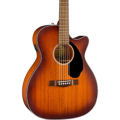 Open Box Fender CC-60SCE All-Mahogany Limited-Edition Acoustic-Electric Guitar Level 2 Satin Aged Cognac Burst 197881093310