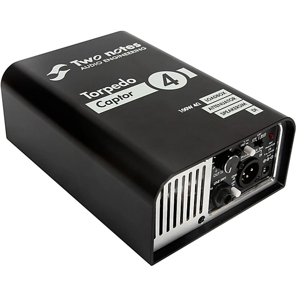 Two Notes AUDIO ENGINEERING Torpedo Captor Loadbox/Attenuator/DI Black 4 Ohm