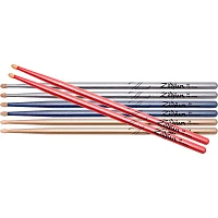 Zildjian Chroma Series Drum Sticks Value Pack 5A Wood