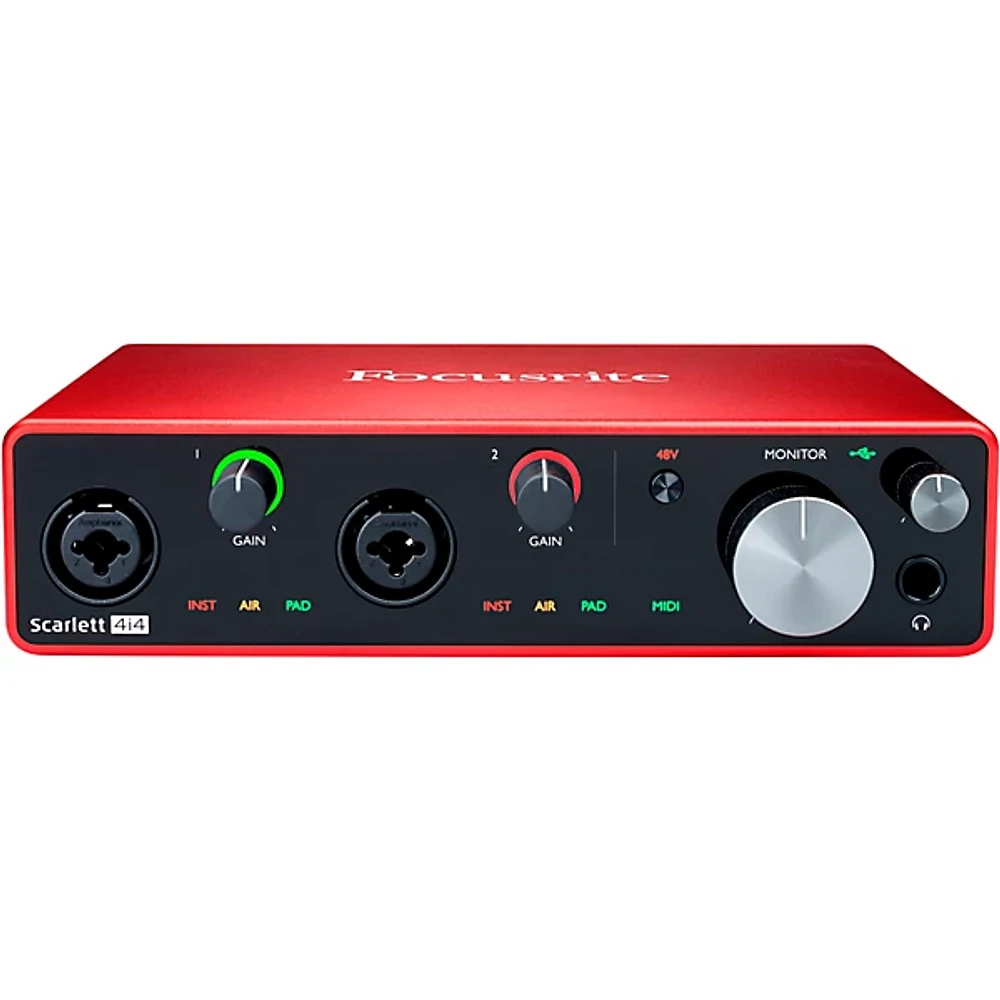 Open Box Focusrite Scarlett 4i4 USB Audio Interface (Gen 3) Level 1