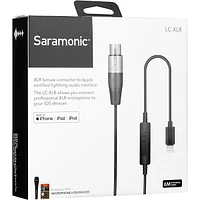 Open Box Saramonic LC-XLR Cable Interface with XLR-F to Apple Lightning Level 1