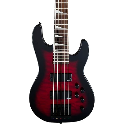 Jackson JS Series Concert Bass JS3VQ 5-String Transparent Red Burst