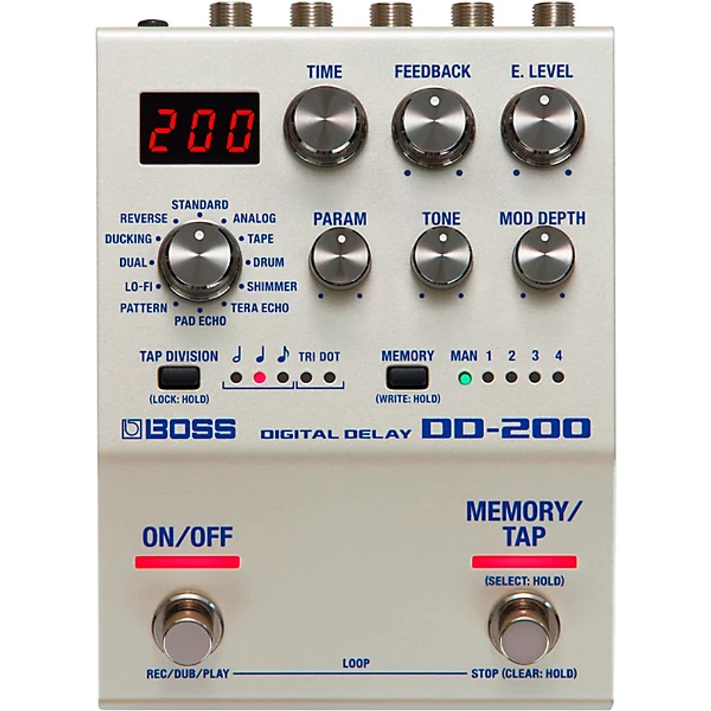 Open Box BOSS DD-200 Digital Delay Effects Pedal Level 1