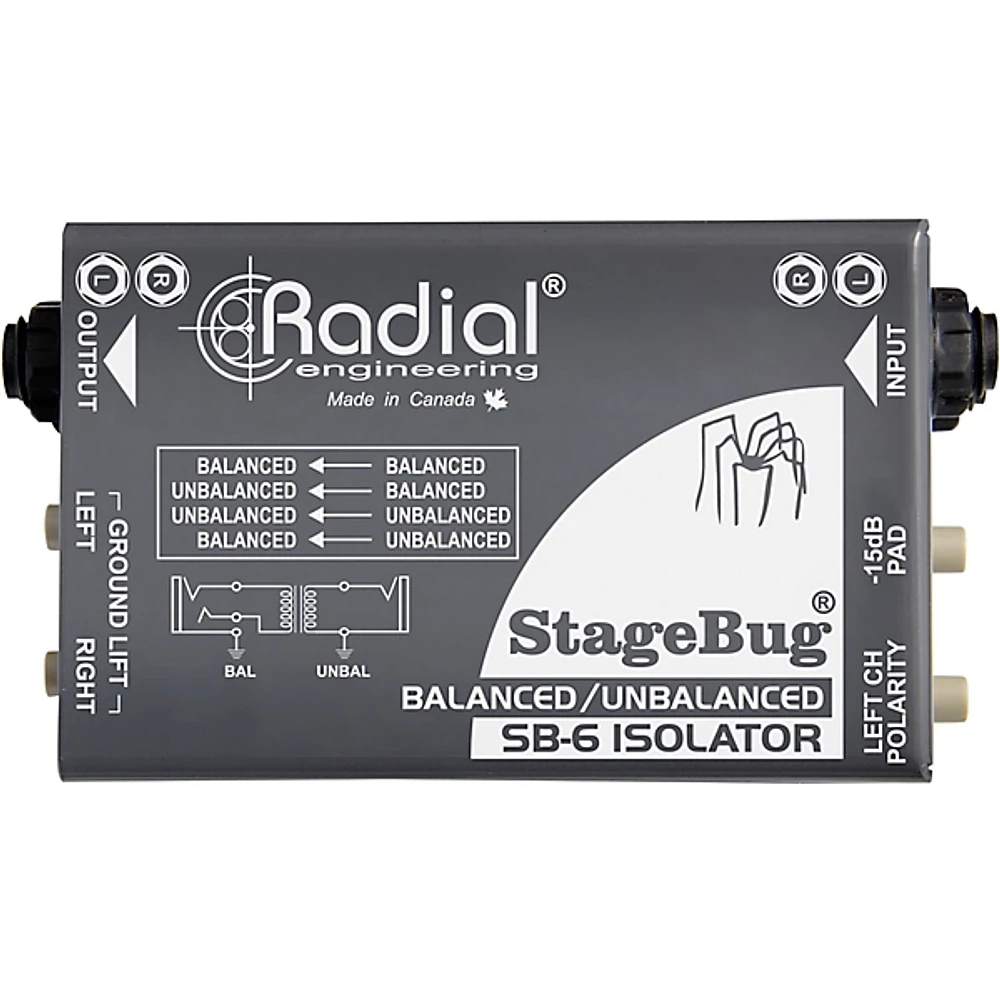 Radial Engineering StageBug SB-6 Passive Stereo Line Isolator