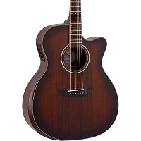 Mitchell Terra Series T433CE-BST Auditorium-Size Cutaway Acoustic-Electric Guitar Edge Burst