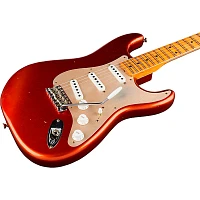 Fender Custom Shop 55 Dual-Mag Stratocaster Journeyman Relic Maple Fingerboard Limited Edition Electric Guitar Super Faded Aged Candy Apple Red