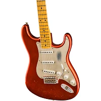 Fender Custom Shop 55 Dual-Mag Stratocaster Journeyman Relic Maple Fingerboard Limited Edition Electric Guitar Super Faded Aged Candy Apple Red