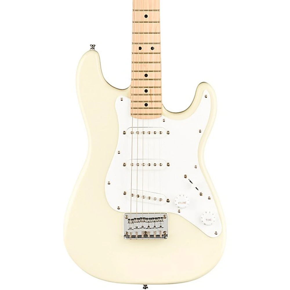 Squier Mini Stratocaster Maple Fingerboard Limited-Edition Electric Guitar Olympic White