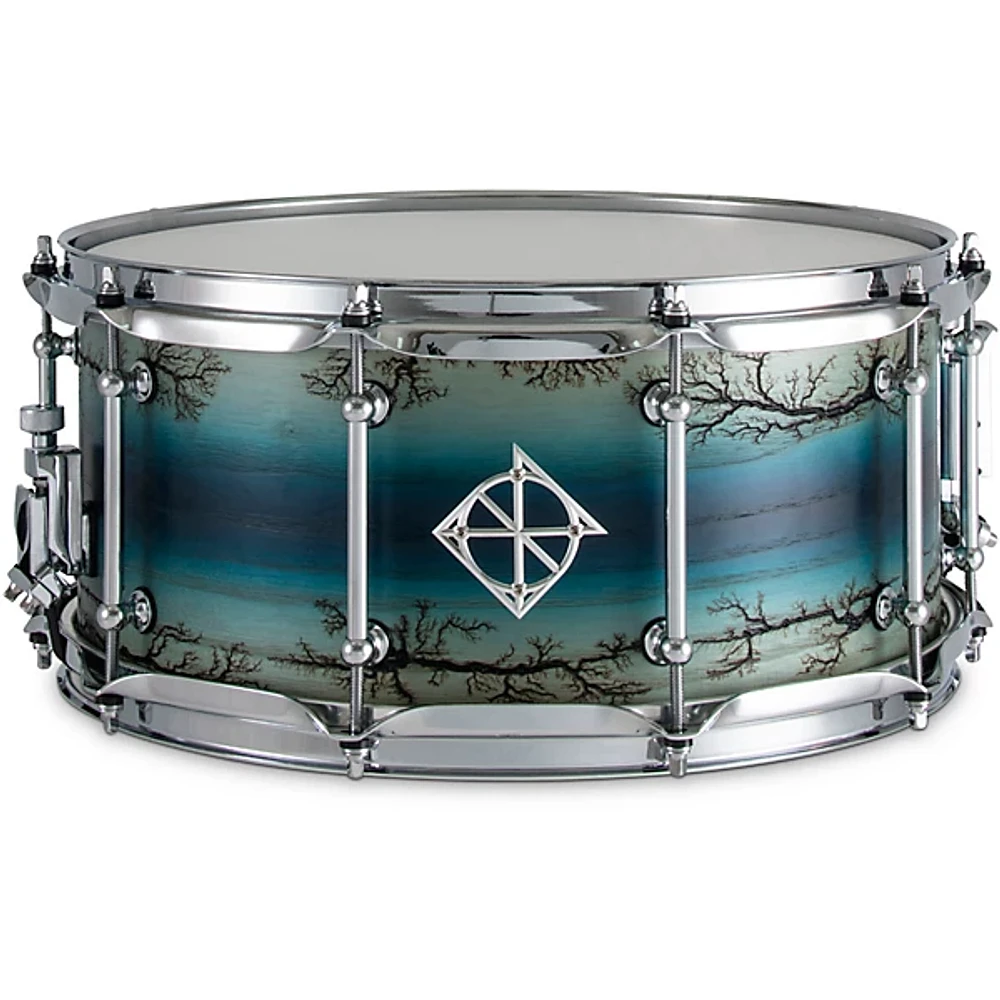 Dixon Artisan Enchanted Ash Snare Drum 14 x 6.5 in. Electric Blue Burst