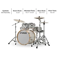 SONOR AQ2 Stage Maple 5-Piece Shell Pack White Marine Pearl