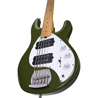 Sterling by Music Man StingRay Ray5HH Maple Fingerboard 5-String Electric Bass Guitar Olive