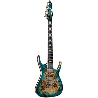 Open Box Dean Exile Select Burled Poplar 7-String Electric Guitar Level 2 Satin Turquoise Burst 194744712975