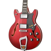 Hagstrom Alvar Compact Elf Warrior Transparent Wild Cherry Black Pickguard