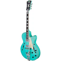 D'Angelico Deluxe Series 175 With TV Jones Humbuckers Limited-Edition Hollowbody Electric Guitar Matte Surf Green