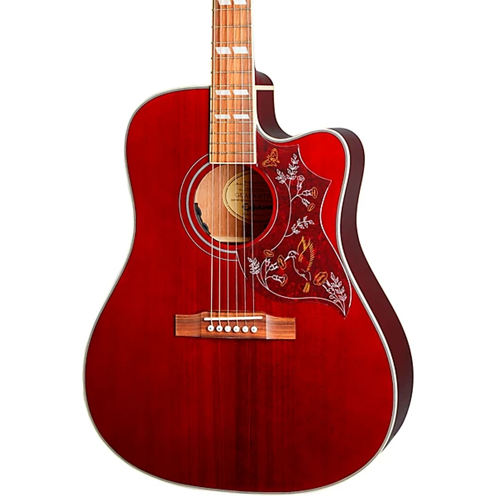 Epiphone Epiphone Hummingbird EC Studio Limited-Edition Acoustic-Electric Guitar Wine Red