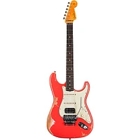 Fender Custom Shop 60 Stratocaster HSS Floyd Rose Heavy Relic Rosewood Fingerboard Electric Guitar Fiesta Red