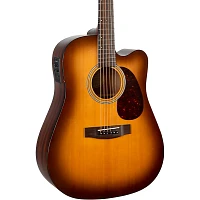 Mitchell T311CE Solid Spruce Top Dreadnought Mahogany Acoustic-Electric Guitar Edge Burst