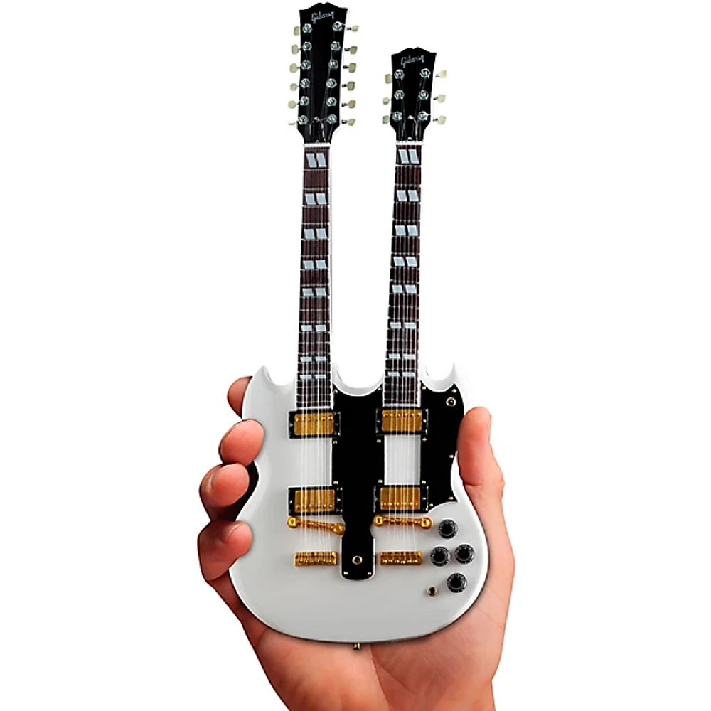 Axe Heaven Gibson SG EDS-1275 Doubleneck White Officially Licensed Miniature Guitar Replica