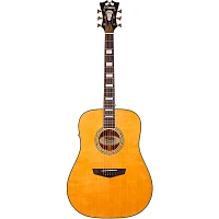 D'Angelico Premier Series Lexington Dreadnought Acoustic-Electric Guitar Vintage Natural