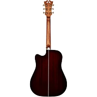 D'Angelico Premier Series Bowery Cutaway Dreadnought Acoustic-Electric Guitar Trans Black Cherry Burst