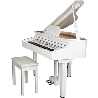 Open Box Williams Symphony Grand II Digital Micro Grand Piano With Bench Level 1 White 88 Key