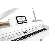 Open Box Williams Symphony Grand II Digital Micro Grand Piano With Bench Level 1 White 88 Key