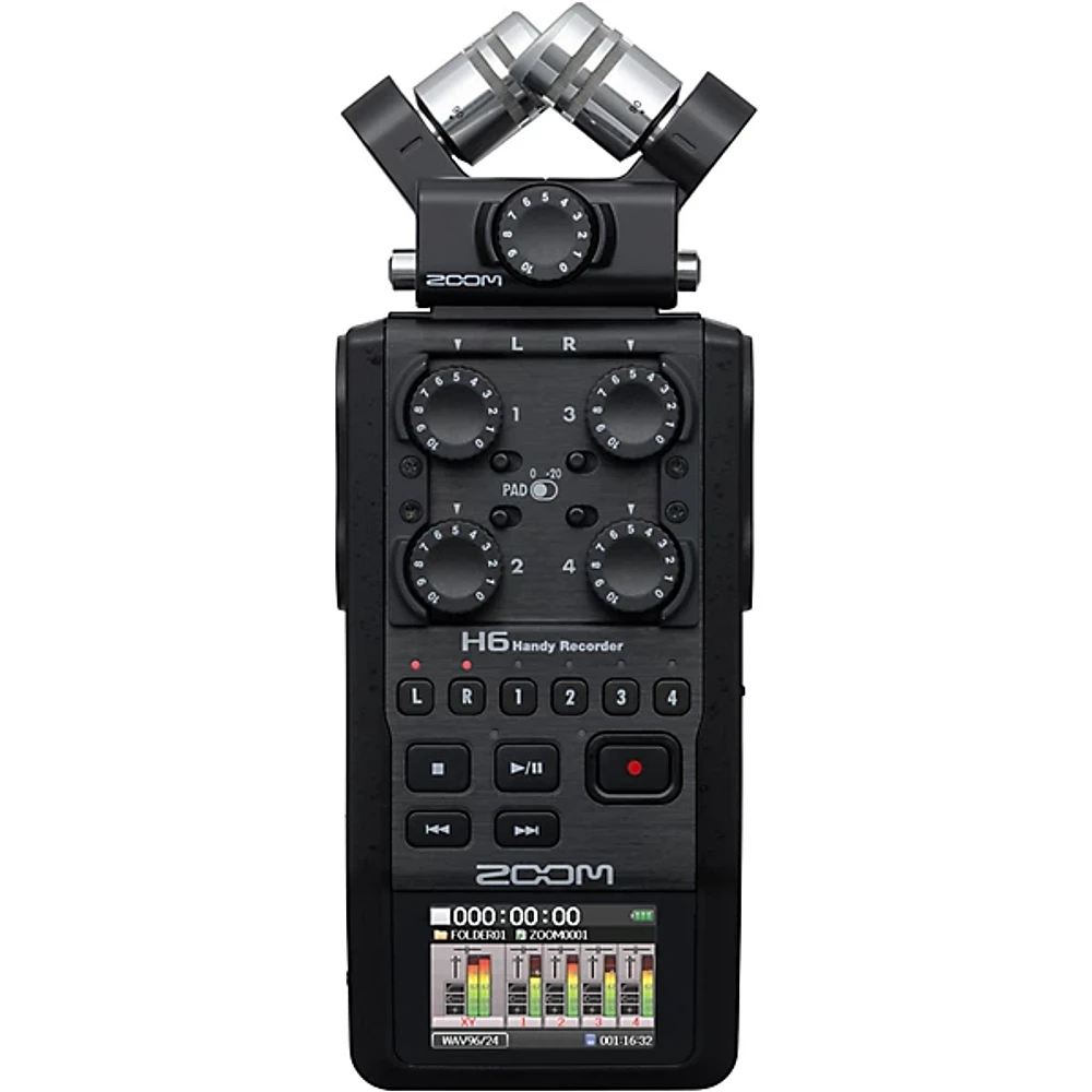 Zoom H6 Pro Handheld Recorder, All-Black Edition