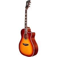 D'Angelico Premier Series Gramercy Single-Cutaway Grand Auditorium Acoustic-Electric Guitar Iced Tea Burst