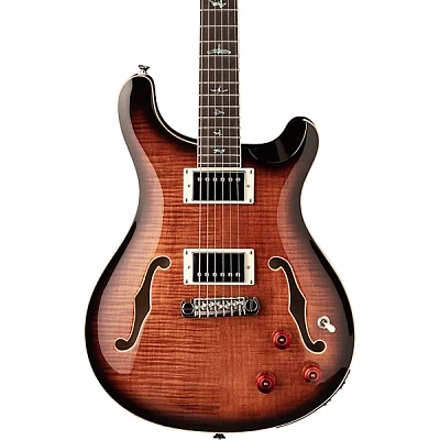 PRS SE Hollowbody II Piezo Electric Guitar Black Gold Burst