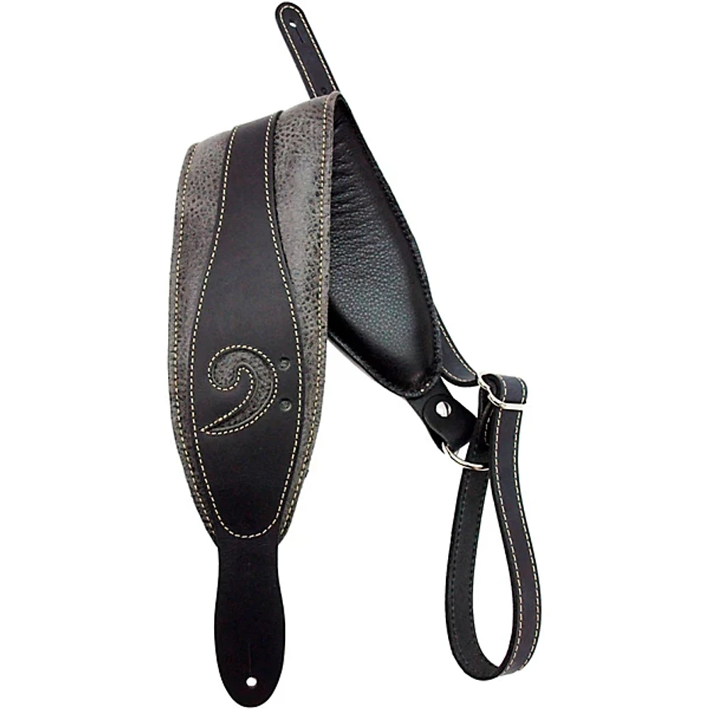 LM Products X-Clef Worn Edition Bass Strap Black 3.5 in.