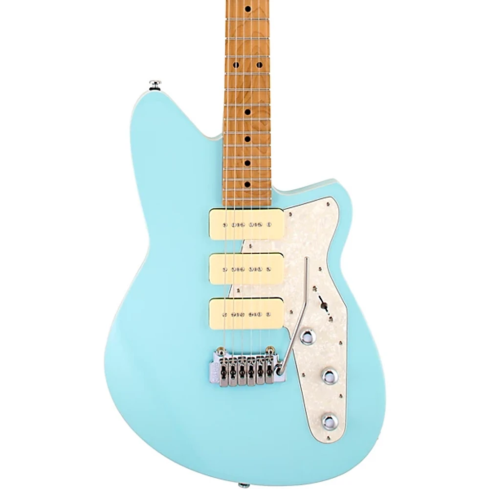 Reverend Jetstream 390 Roasted Maple Fingerboard Electric Guitar Chronic Blue