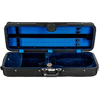 Bobelock Featherlite Oblong Suspension Violin Case, Velvet Interior 4/4 Size Black Exterior, Black Interior