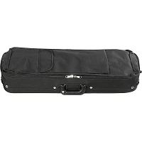 Bobelock Hill Style Professional Oblong Suspension Violin Case 4/4 Size Black Exterior, Wine Interior