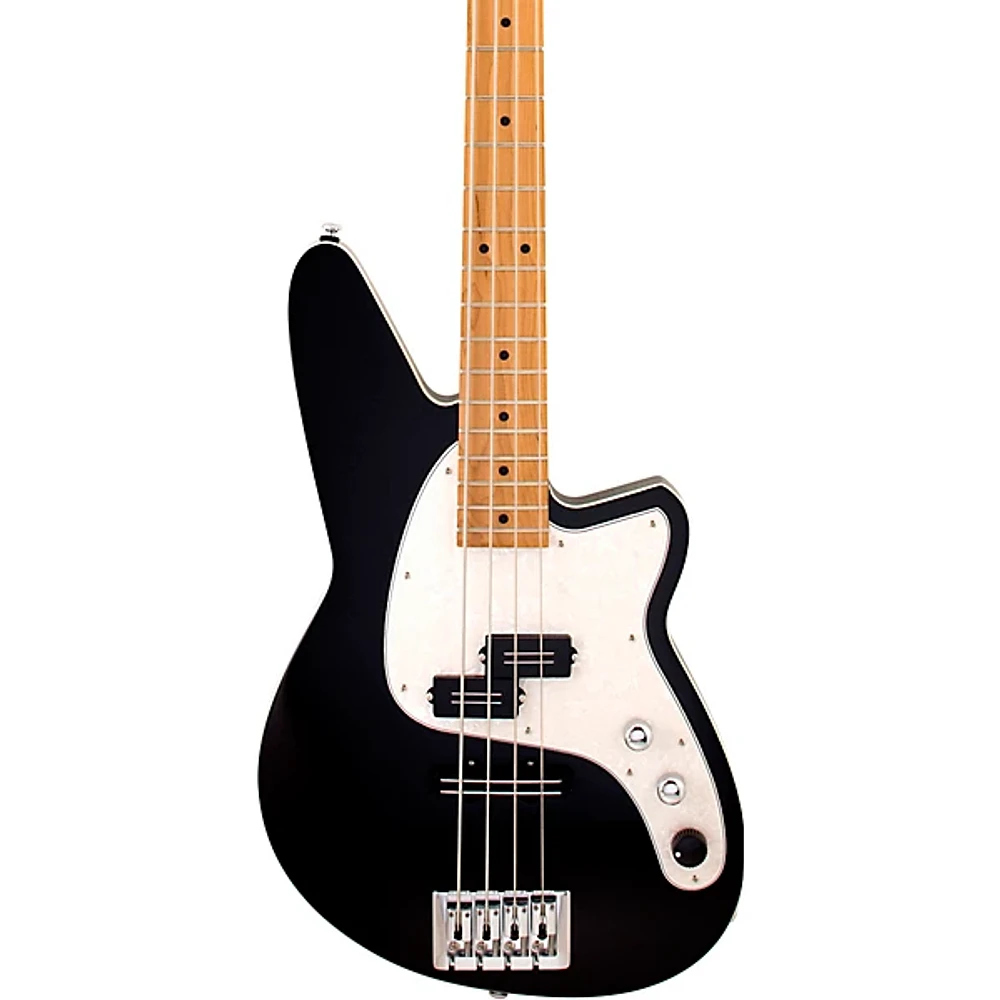 Reverend Decision P Roasted Maple Fingerboard Electric Bass Guitar Midnight Black