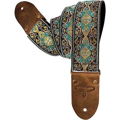 PRS Deluxe Retro Jacquard Guitar Strap Teal 2 in.