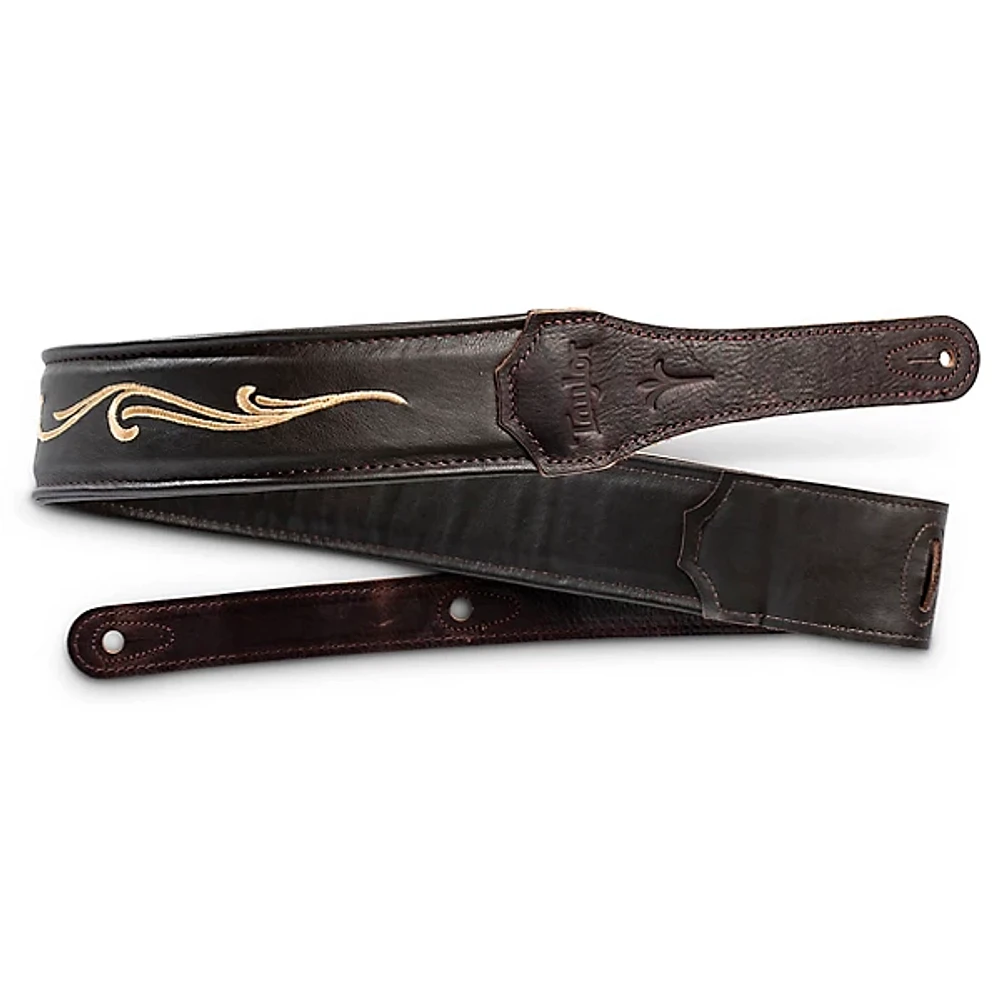 Taylor Spring Vine Leather Guitar Strap Chocolate Brown 2.5 in.