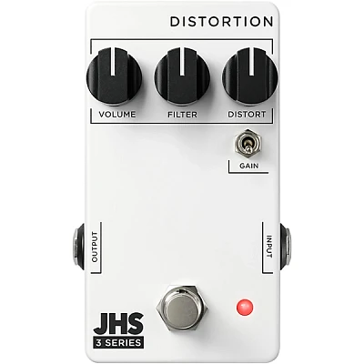 JHS Pedals 3 Series Distortion Effects Pedal White