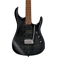 Sterling by Music Man JP150FM John Petrucci Signature Electric Guitar Transparent Black Stain