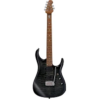 Sterling by Music Man JP150FM John Petrucci Signature Electric Guitar Transparent Black Stain