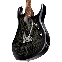 Sterling by Music Man JP150FM John Petrucci Signature Electric Guitar Transparent Black Stain