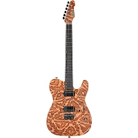 ESP USA TE-II Hardtail Snake Skin Electric Guitar Satin Natural