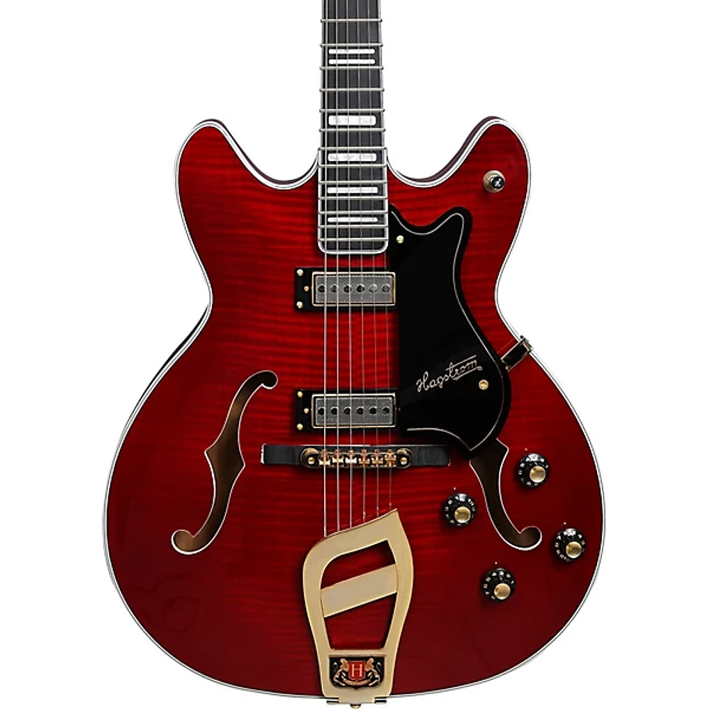 Open Box Hagstrom '67 Viking II Hollowbody Electric Guitar Level 2 Transparent Wild Cherry 197881062194