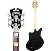 D'Angelico Premier Series Bedford SH Electric Guitar Offset Stopbar Tailpiece Black Flake