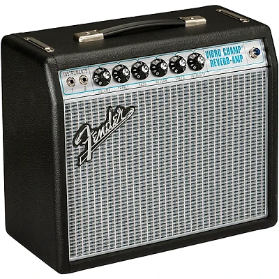 Fender '68 Custom Vibro Champ Reverb 5W 1x10 Guitar Combo Amp Black